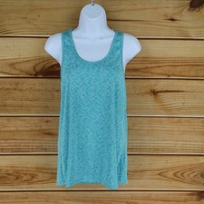 Real Essentials Athletic Racerback Tank Top Womens Size M Blue Heathered Stretch