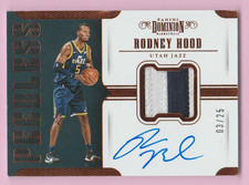 RODNEY HOOD 2017-18 Dominion Peerless Jersey Autograph BRONZE ON CARD AUTO /25