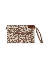 Untensilientasche Amber beige braun schwarz Leo Look Streifenmuster Stoff