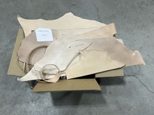 2 LB Vegetable Tan Cowhide Leather Scraps Light 8-10 Ounce OZ Large Pieces 12  