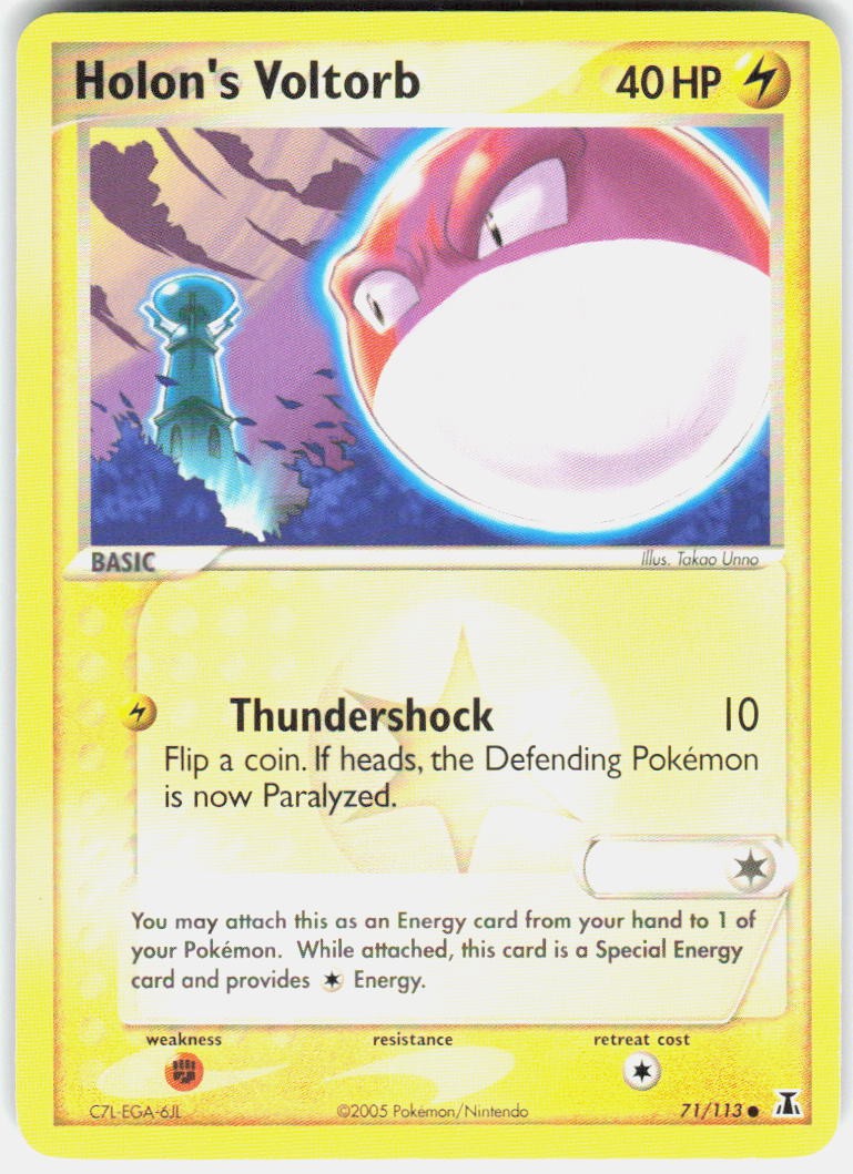 Holon's Voltorb 71/113 Common Delta Species Pokemon LP