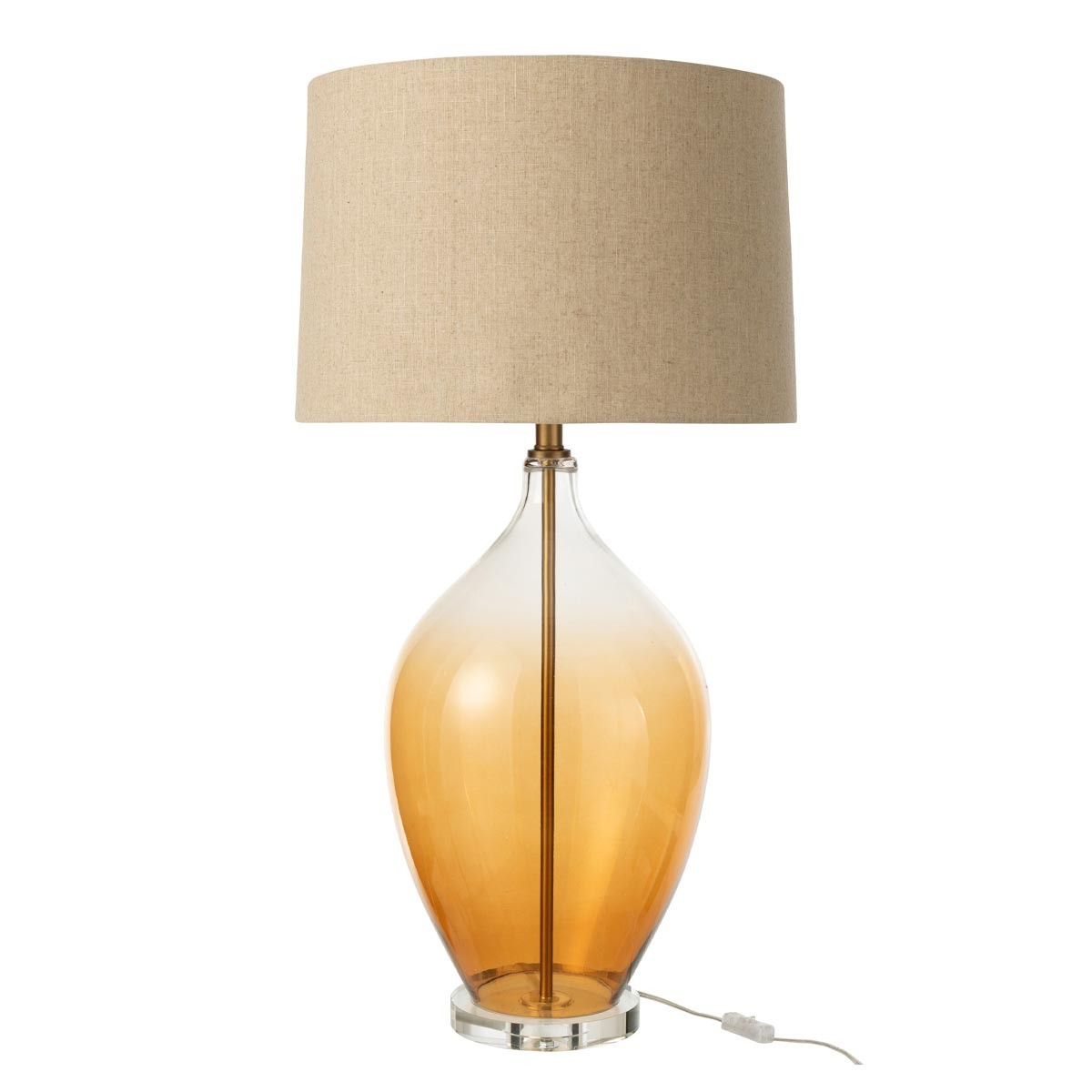 Lampe à poser en verre Sharlene 85cm ambre pour salon