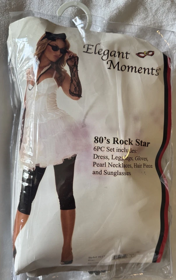 ELEGANT MOMENTS rock pop STAR madonna 80'S punk ROCKER cyndi LAUPER costume Sz S - Image 3 of 4