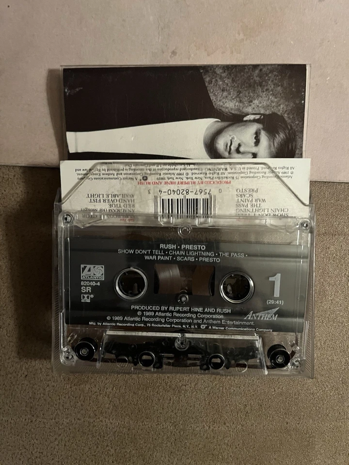 Rush- Presto -Cassette W/Book - 1989 Atlantic Records- VG+ - Image 3 of 4