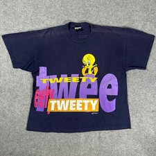 1993 Looney Tunes Tweety Bird Shirt Front  Back Big Graphic Signal - Size XL