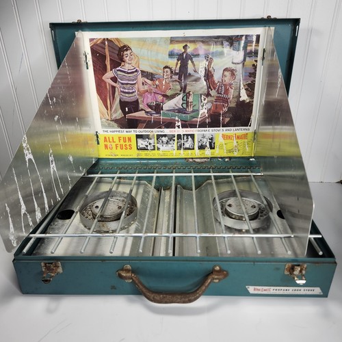 VINTAGE Bernz-O-Matic Propane 2 Burner Cook Stove Camping USA