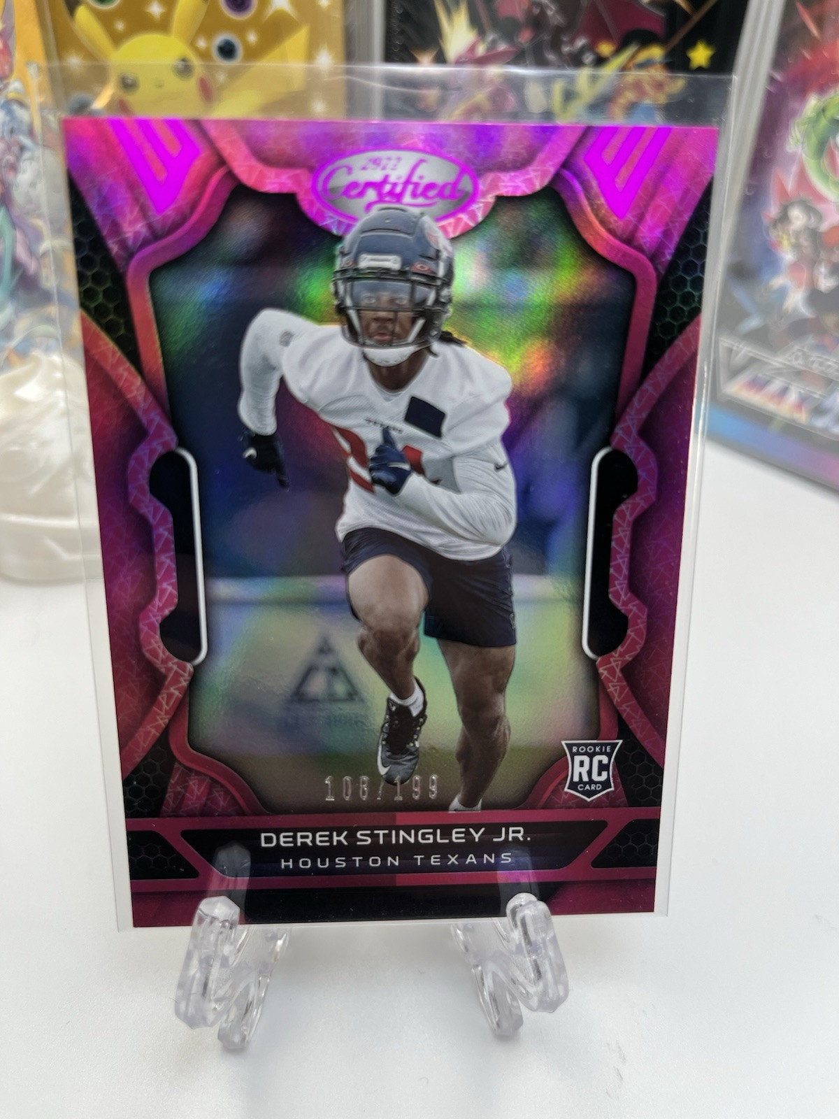 2022 Panini Certified #143 Derek Stingley Jr. Mirror Pink /199 Houston Texans