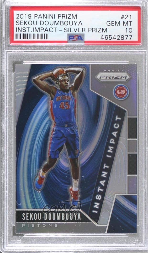 2019-20 Panini Prizm Instant Impact Sekou Doumbouya #21 PSA 10 GEM MT 4al
