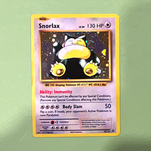 Snorlax XY179 XY Holo Promo Pokemon TCG Card English Basic 130HP