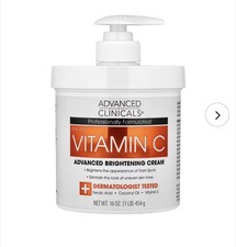Advanced ClinicalsVitamin C, Advanced Brightening Cream, 16 oz (454 g)