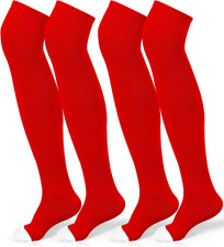 2 Pairs High Football Socks Sport Multiple Sizes over the Knee Baseball Socks Ex