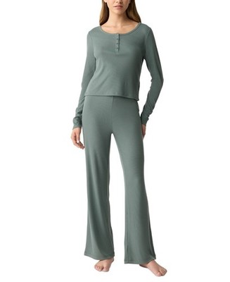 Gap Long Sleeve Top Distinct Green Ribbed Design, M