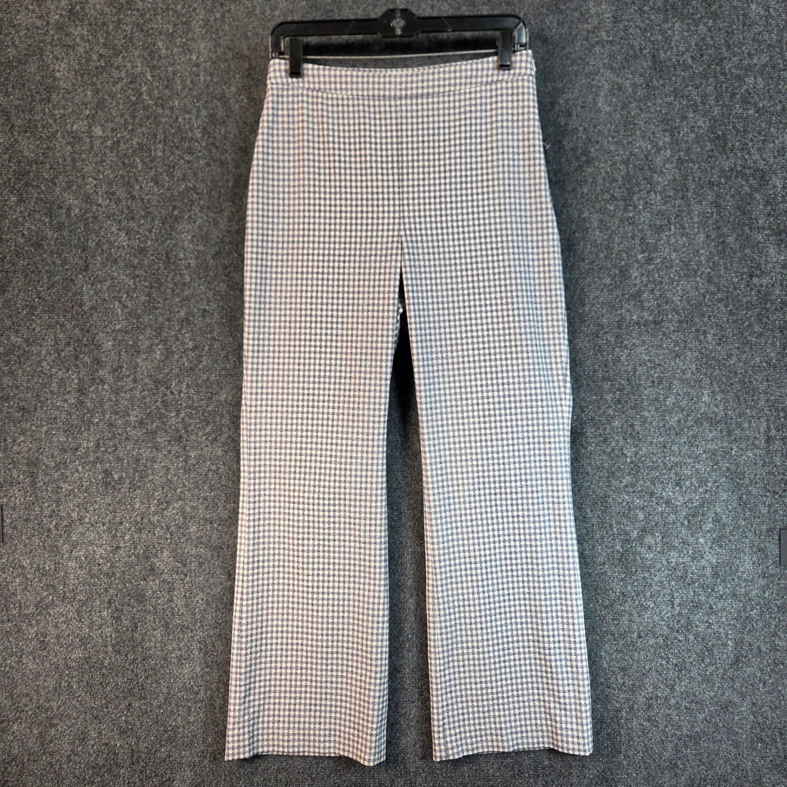 Coastal Chic Gingham Kick Flare Pants Cropped High Rise Size Small Preppy