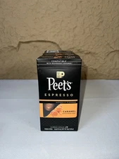 NEW Peet's Coffee Espresso Caramel Capsules Nespresso Pods 5 Boxes APRIL 2025