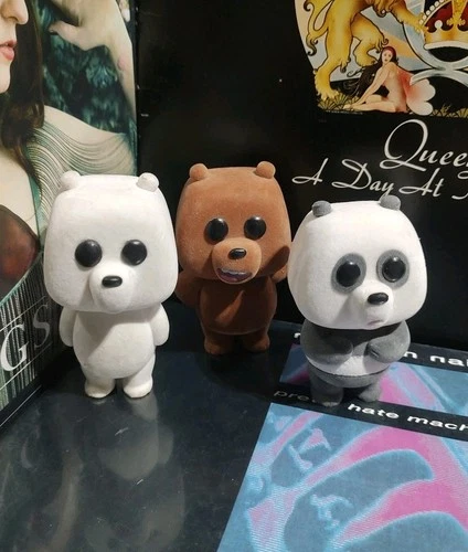 Funko Pop! Animation We Bare Bears 3 Pack Flocked Barnes & Noble Exclusive Grizz