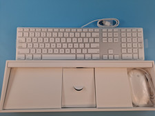 Apple A1243 USB Wired Keyboard with Keypad Mouse Combo A1152 New Open Box