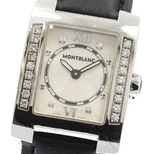 Orologio da donna al quarzo MONTBLANC profilo 7047 lunetta diamantata quadrante argento_942536