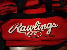 Sac D'équipement Baseball/Softball Rawlings - Noir Avec Lettrage Rouge - Neuf