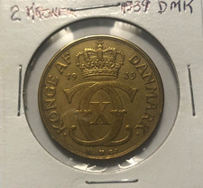 Denmark - 2 Kroner 1939 coin Bronze