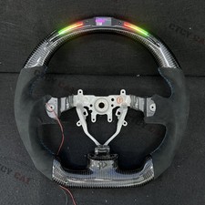 Real Carbon Fiber Steering Wheel Fit Subaru Impreza Wrx Sti Legacy Outback 08-14 Real Carbon Fiber Steering Wheel Fit Subaru Impreza Wrx Sti Legacy Outback 08-14