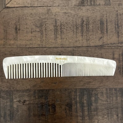 Vintage 1980s Paul Marechal Pearlescent Ivory French Comb 6.5'' Long
