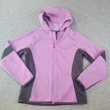 Nike Hoodie Athletic Shirt Therma-Fit Purple Gray Full Zip Women's Size M