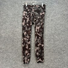 Athleta Lightning Camo 7/8 Tight Women XS Brown Camouflage Yoga Leggings