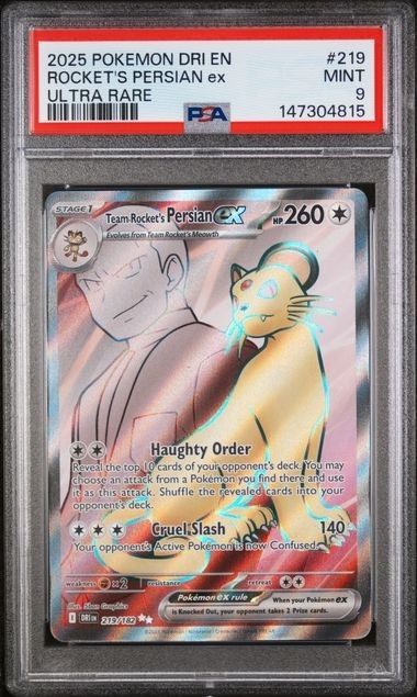 Team Rocket's Persian ex 219/182 Sv10: Destined Rivals Holo for
