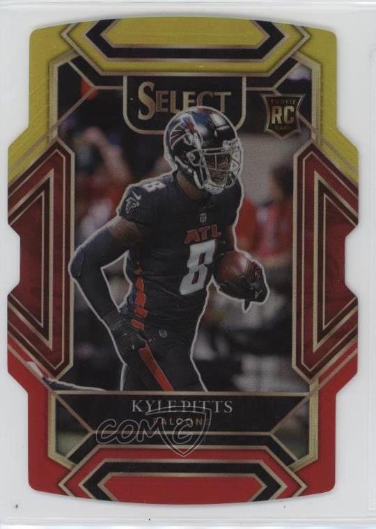 2021 Select Club Level Red & Yellow Prizm Die-Cut Kyle Pitts #246 Rookie RC 15ik