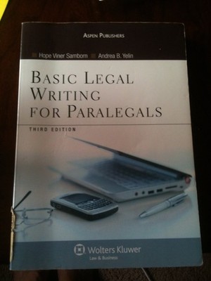 Basic Legal Writing for Paralegals