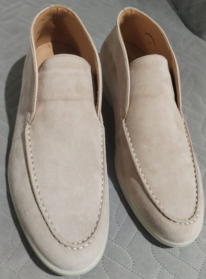 Loro Piana Summer Walk Style Suede Boots Beige EU 42 / UK 8 / US 9 Hybrid Design