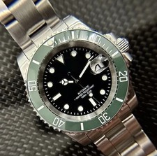 Custom 40mm Green Sub Style Dive Mod Oyster Band Stainless steel Automatic watch