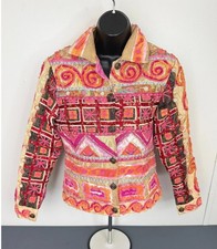 Sandy Starkman Womens Embroidered Patchwork W...