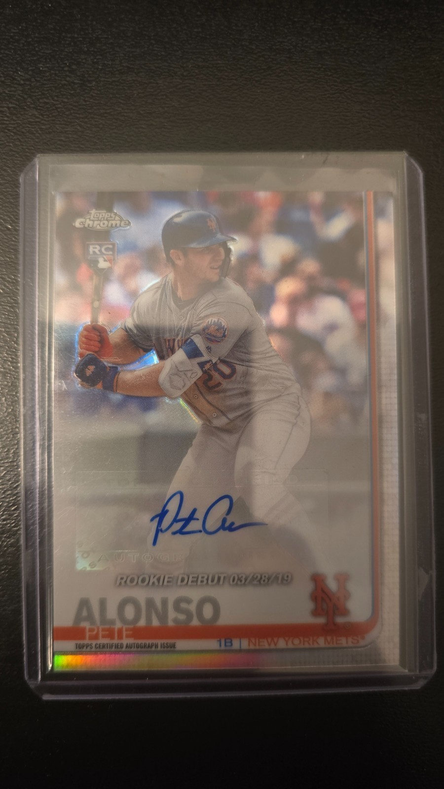 2019 Topps Chrome Update RC RDA-PA Pete Alonso Rookie Debut auto autograph