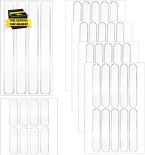 52 Pcs Cabinet Door Bumpers Clear Door Stoppers Protector Stripes Silencing Pad 