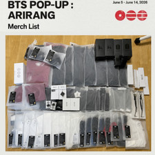 [EN MANO] BTS POP-UP: LISTA OFICIAL DE MERCHANDISING ARIRANG MD BTS