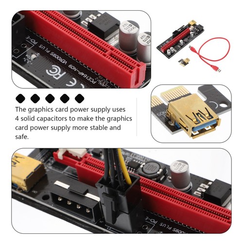 Cavo prolunga scheda grafica PCI-E 1x a 16x riser PCIe Extender - Foto 5 di 12