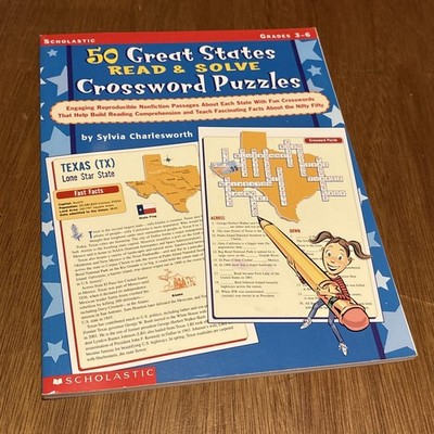50 Great States Read & Solve Crossword Puzzles: 49 STATES AVAILABLE!