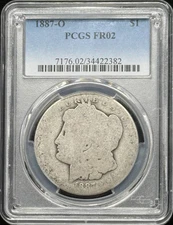 1887 O Morgan Silver Dollar PCGS FR-2