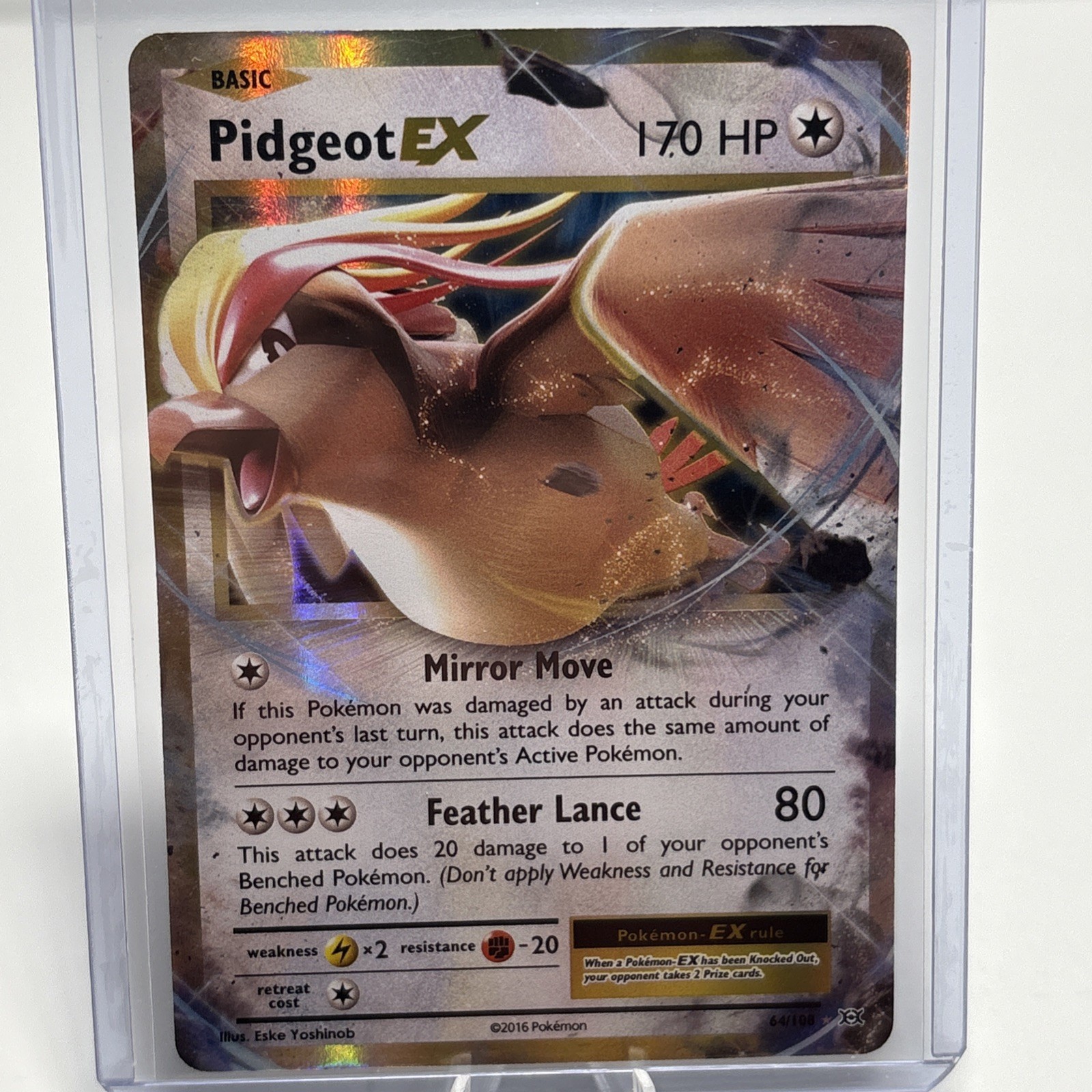 Pidgeot EX #64/108 Ultra Rare Holo XY Evolutions Pokemon TCG Mint/NM