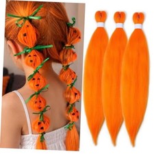 Pre Stretched Braiding Hair Extensions - Braiding Hair,3 Packs 24 Inch Orange
