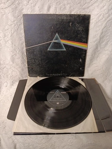 Pink Floyd - THE DARK SIDE OF THE MOON LP Vinyl Record VG/W  Damaged Cover