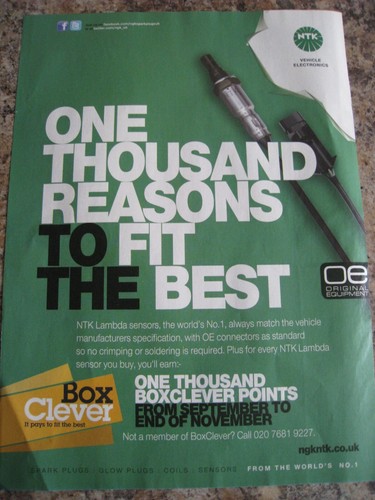 BOX CLEVER NTK LAMBDASONDE ZÜNDKERZEN 2016 WERBUNG A4 DATEI 32