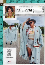 "Misses' Bomber Cape" ©2024 Knowme The Corny Rainbow Pattern ME2102 XS-XXL