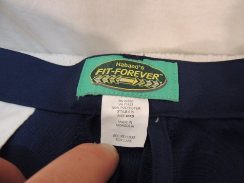 Haband's Fit Forever Pleated Dress Pants Men's 40XS Extra Short Blue 50900 - Picture 4 of 12