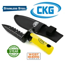 CKG Heavy-Duty Digger for Metal Detecting - FREE HOLSTER! - Double Serrated!