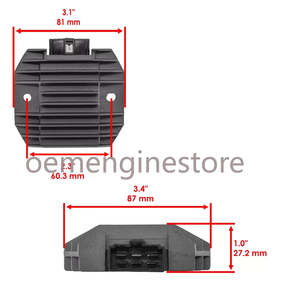 Voltage Regulator Rectifier For Kawasaki Ninja ZX6 93-02 ZX6R 95-97 21066-1089 - Image 3 of 4