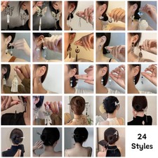 Chinese Style Butterfly Earrings Women Tassels Hairpin Ear Ornament Headwear