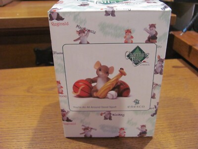 NIB Enesco Charming Tails ''YOU'RE AN ALL AROUND GOOD SPORT'' Figurine