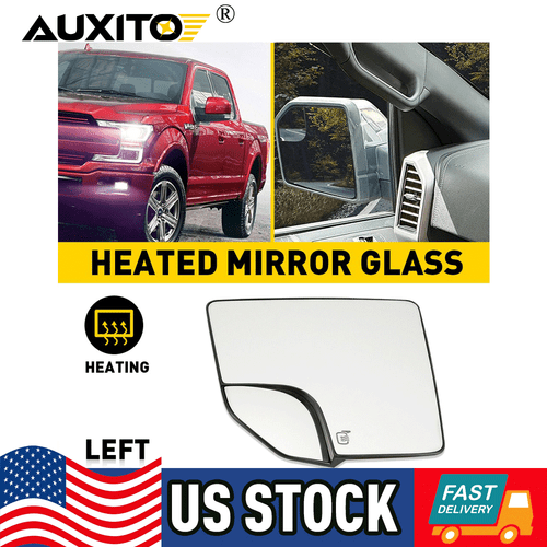 Heated Exterior Side View Door Mirror Glass LH for Ford F-150 Pickup Truck New